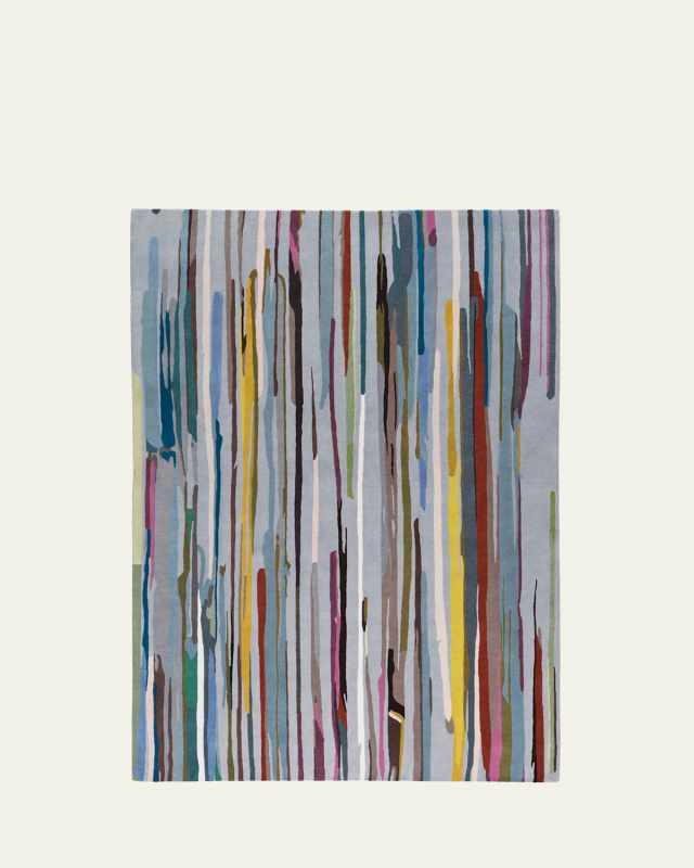 Paint Stripe Hand-Knotted Rug, 8' x 10'